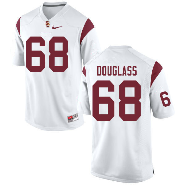 Men #68 Liam Douglass USC Trojans College Football Jerseys Sale-White